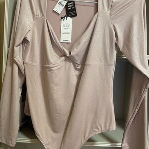Express Women's Pink Long Sleeve Top NWT
